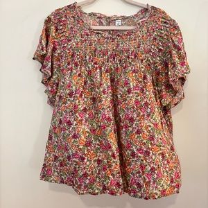 Old Navy Short Sleeve Peasant Blouse Size XL